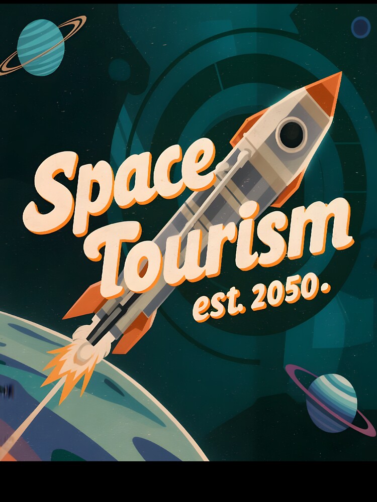 Space Tourism Est. 2050 by Void and Neon Unisex , , , Long Sleeve Tee