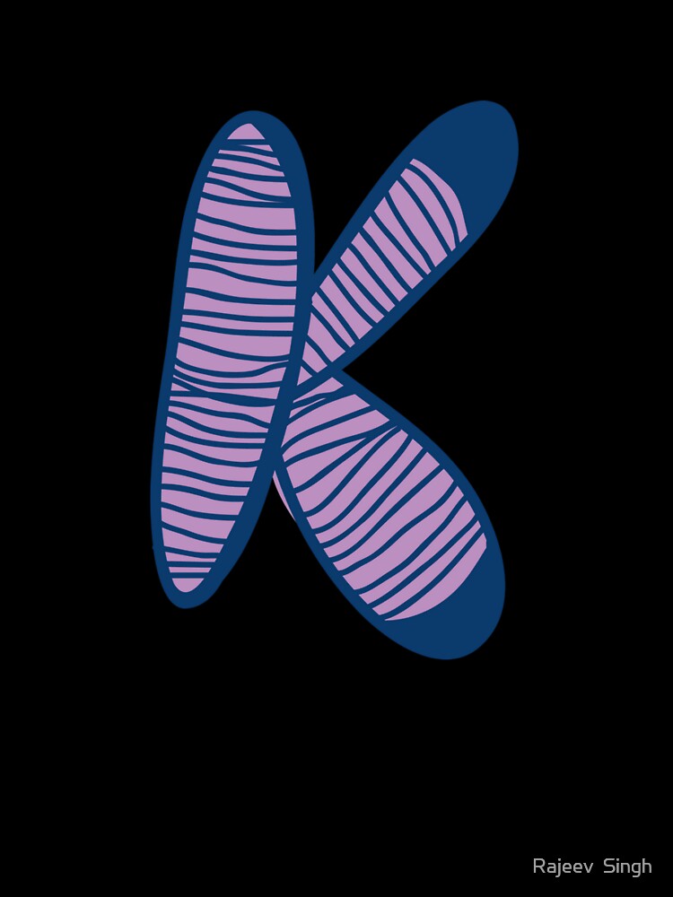Initial Monogram K by Rajeev Singh Unisex , , , Long Sleeve Tee
