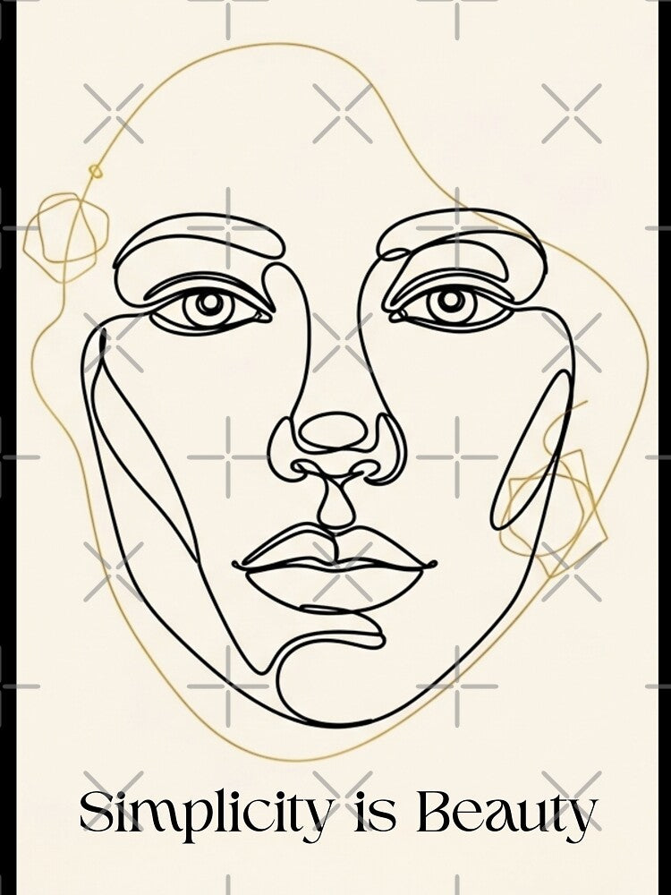 Simplicity Is Beauty — Minimal Continuous Line Face Art by Artxotic Studio