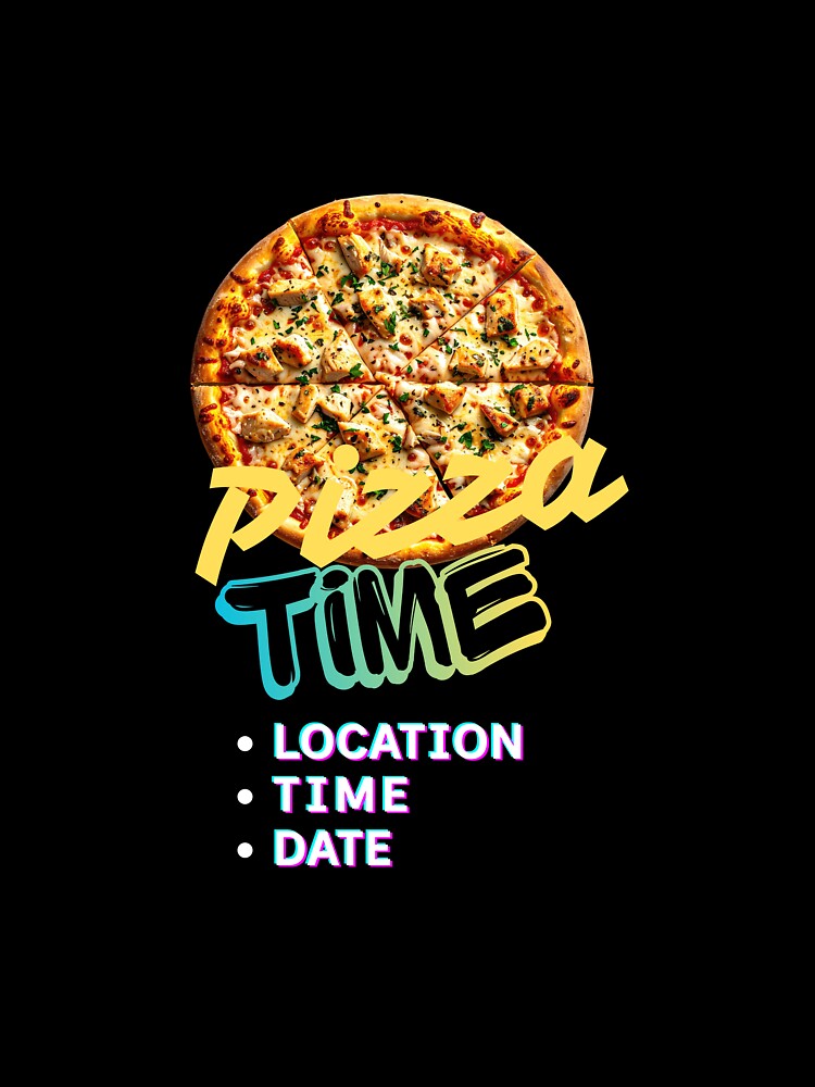 Pizza Time by PACERENE Unisex , , , Long Sleeve Tee