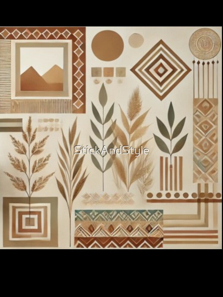 Organic Modern Abstract ,  Desert Earth Tones . by  StickAndStyle