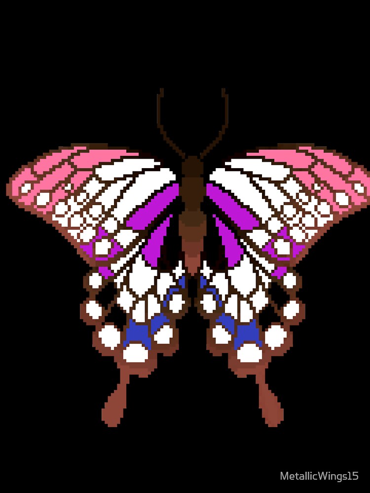 Genderfluid Pride Butterfly by MetallicWings15 Unisex , , , Long Sleeve Tee