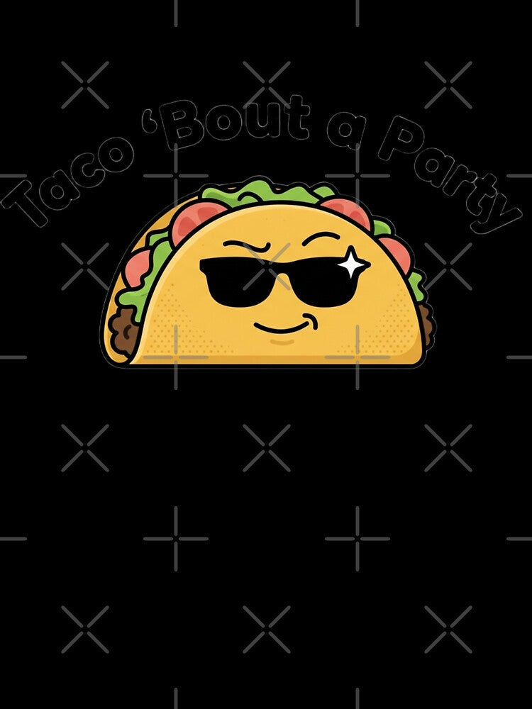 Taco 'Bout a Party Funny Taco Shirt Cinco de Mayo Meme by MartBook Unisex , , , Long Sleeve Tee