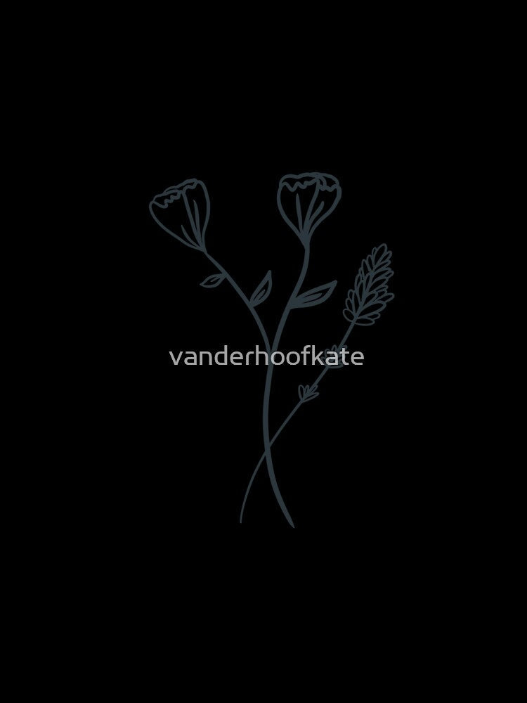 Simple little flowers (Navy) by vanderhoofkate Unisex , , , Long Sleeve Tee