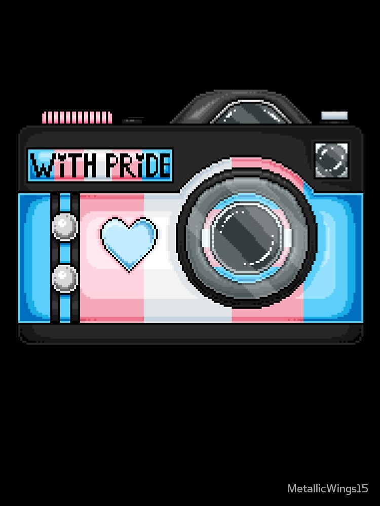 Trans Pride Pixel Camera by MetallicWings15 Unisex , , , Long Sleeve Tee