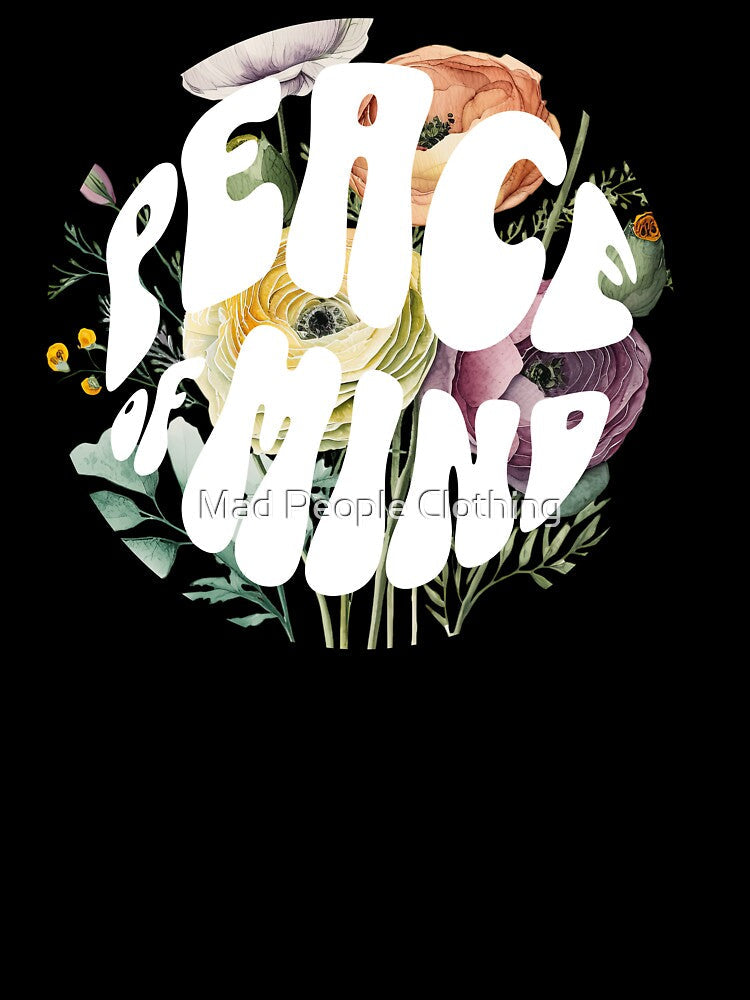 Unisex Peace Of Mind Printed Graphic Tee, Summer by Mad People Clothing Unisex , , , Long Sleeve Tee