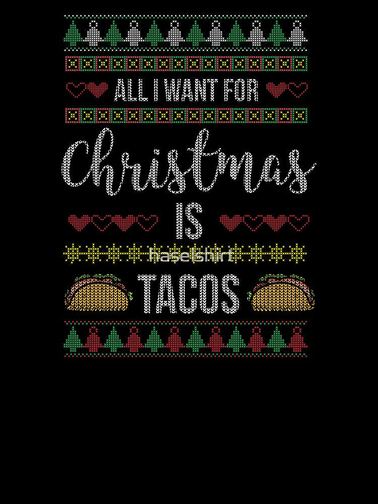 Taco Santa Christmas Xmas Holiday Gift by haselshirt Unisex , , , Long Sleeve Tee