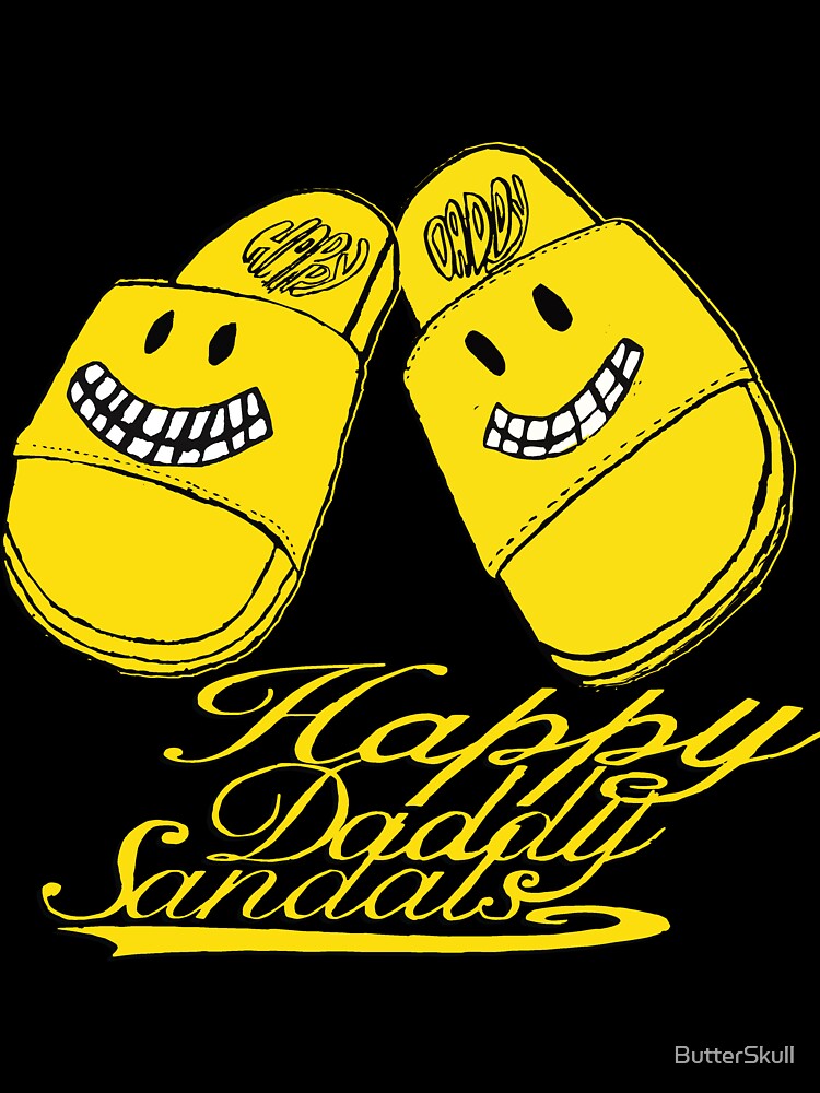 Happy daddy sandals by ButterSkull Unisex , , , Long Sleeve Tee
