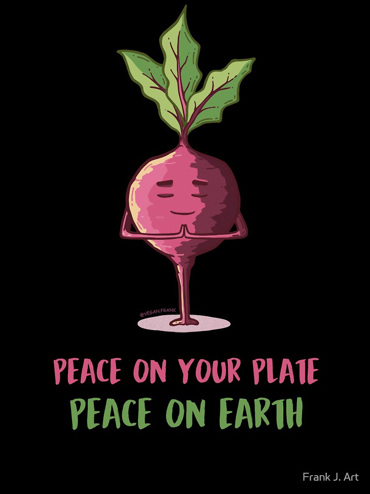 Cute yoga veggies - beet by Frank J. Art