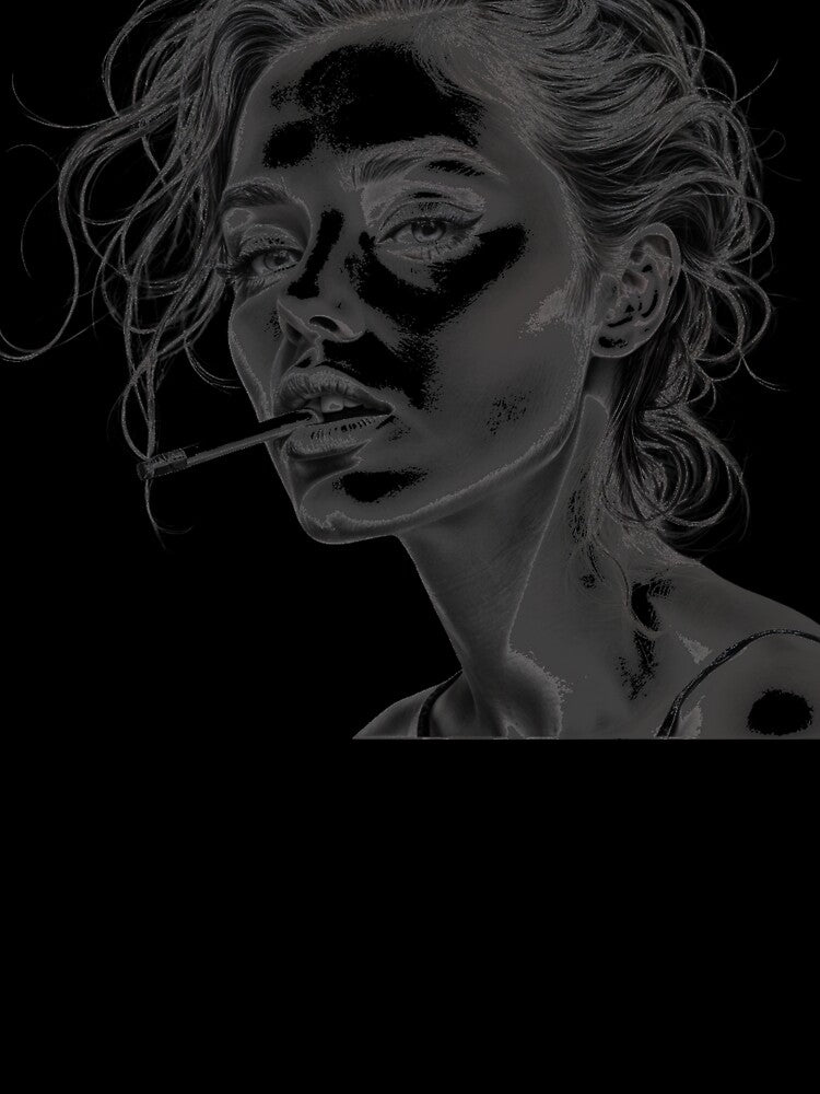 Black White Edition Elegant Woman Ink Art by Alexander Martini Productions