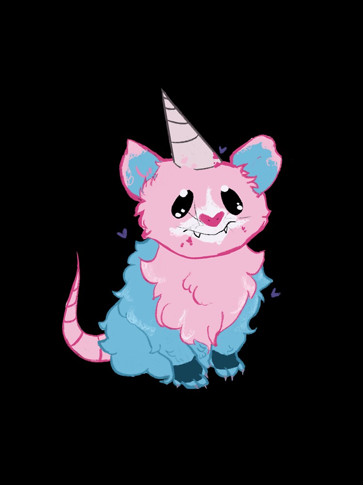 Cotton Candy Possum by ScribbledByPeach Unisex , , , Long Sleeve Tee