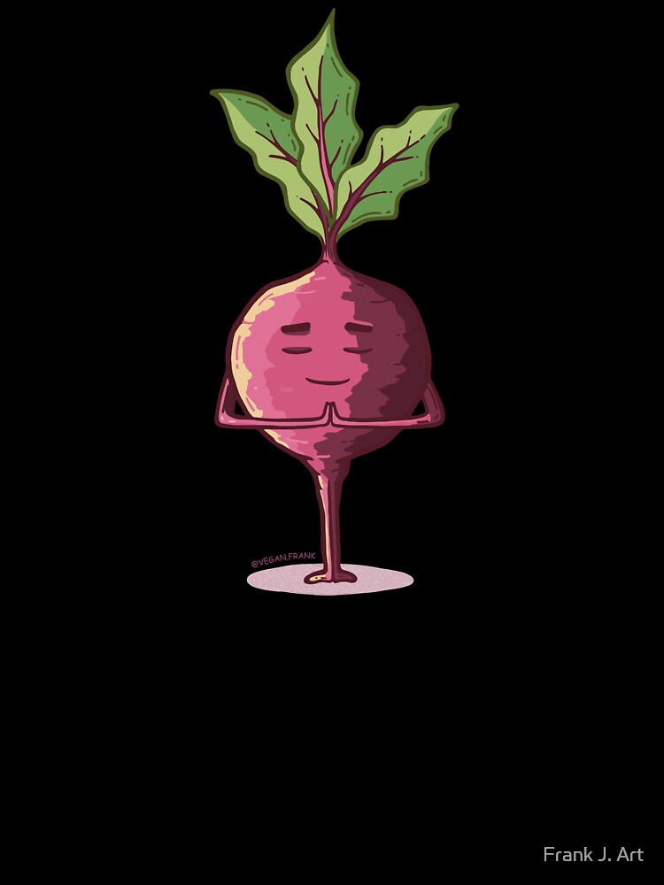 Cute yoga veggies - the beet by Frank J. Art