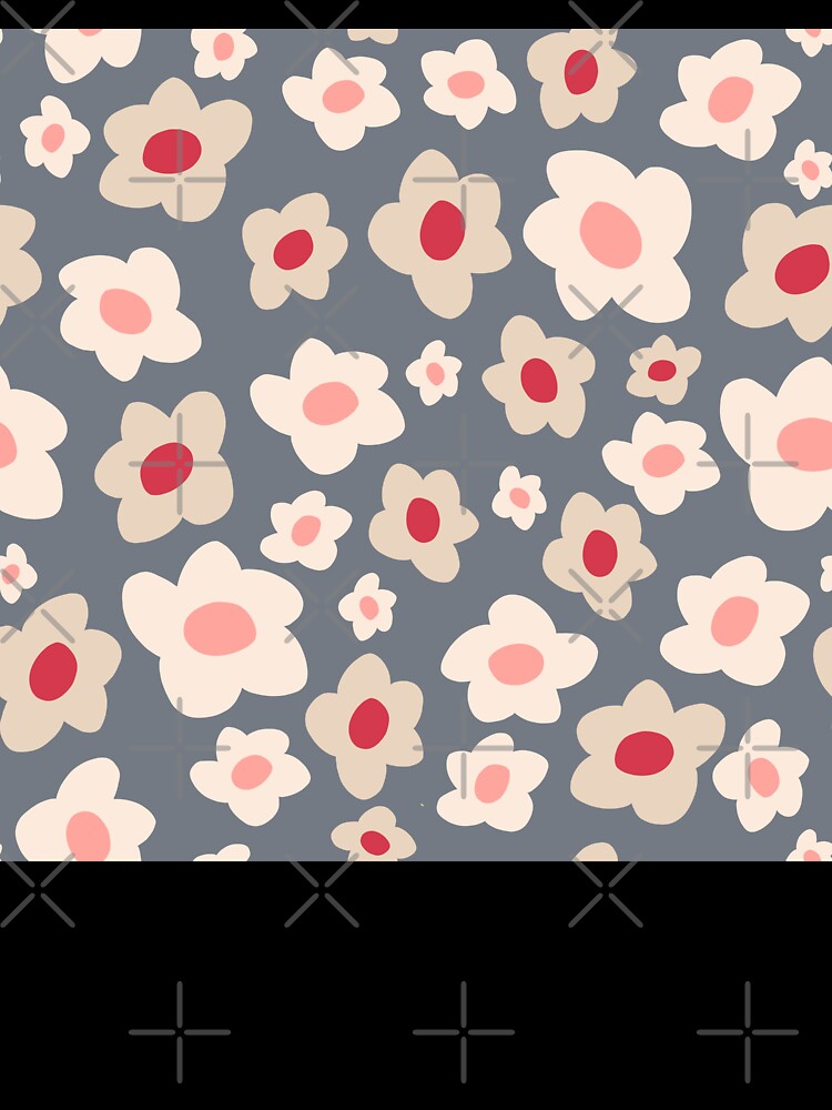 Retro Floral Surface Pattern Stone Blue by scorpiolane