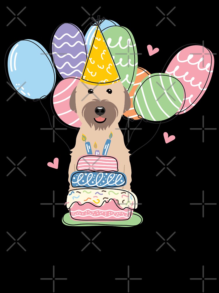 Soft Coated Wheaten Terrier Dog Birthday Party 1 by Lulupainting Unisex , , , Long Sleeve Tee