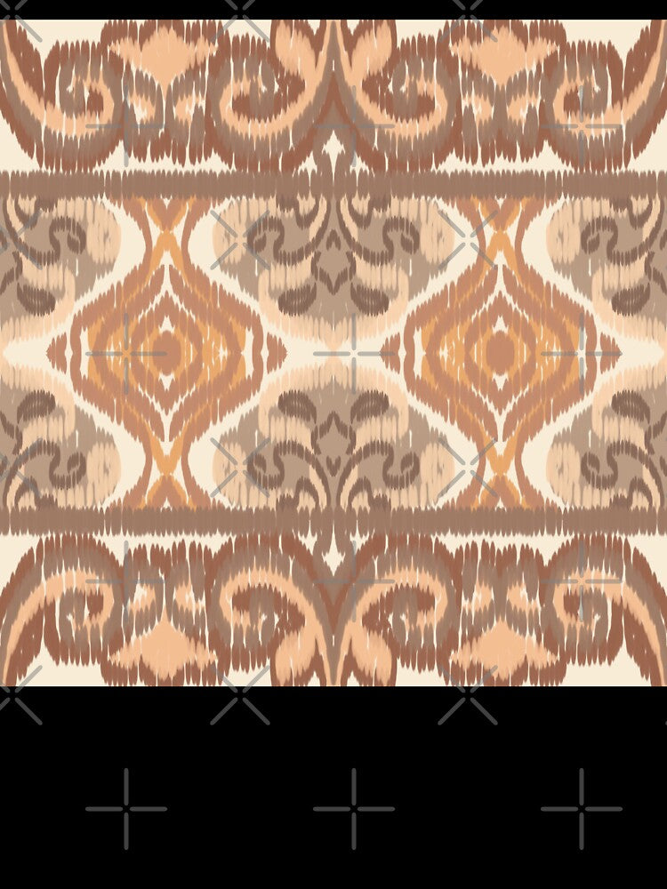 Warm Earth Tone Ikat Seamless Pattern by Dintheo