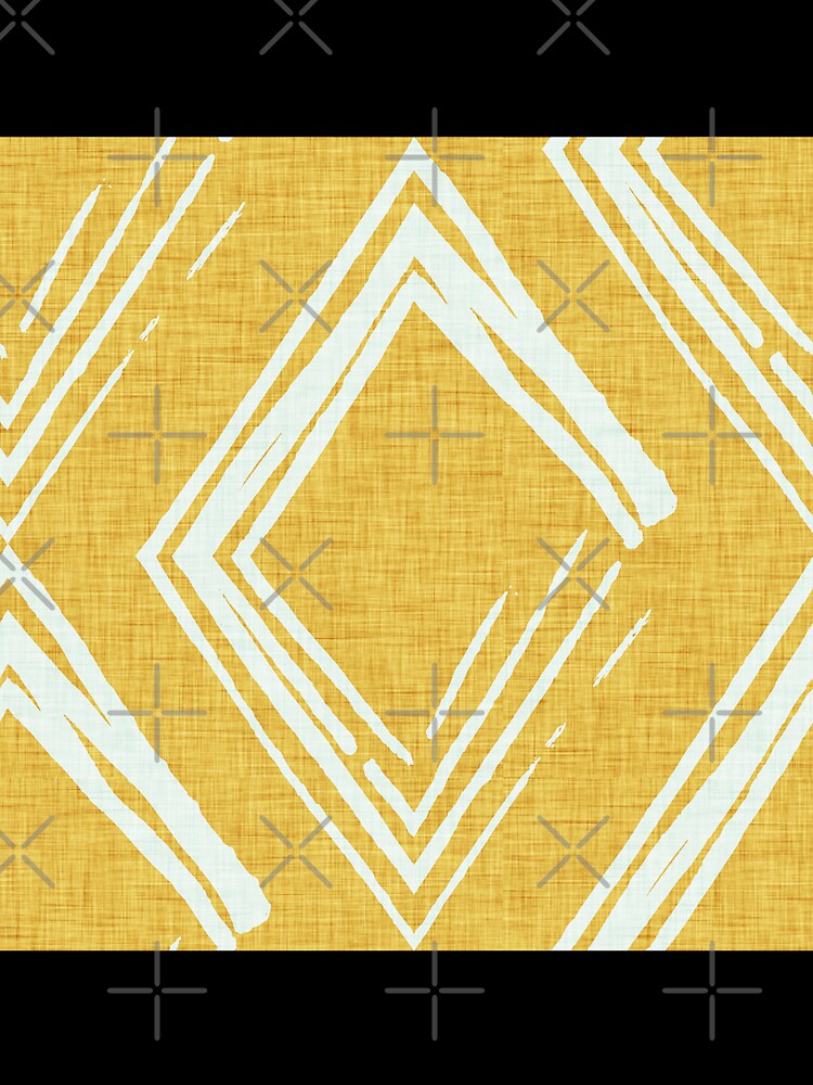 Modern Farm House Diamond Abstract Mustard by susycosta