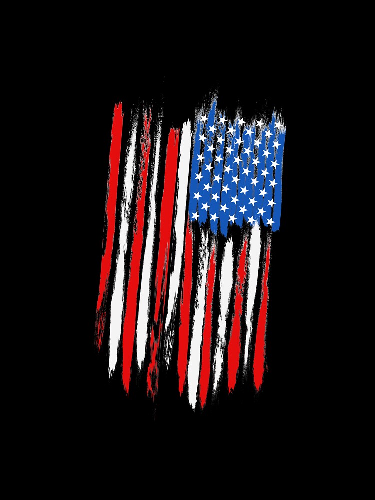 Distressed USA Flag Design For Men and Women by AllStarMerch Unisex , , , Long Sleeve Tee