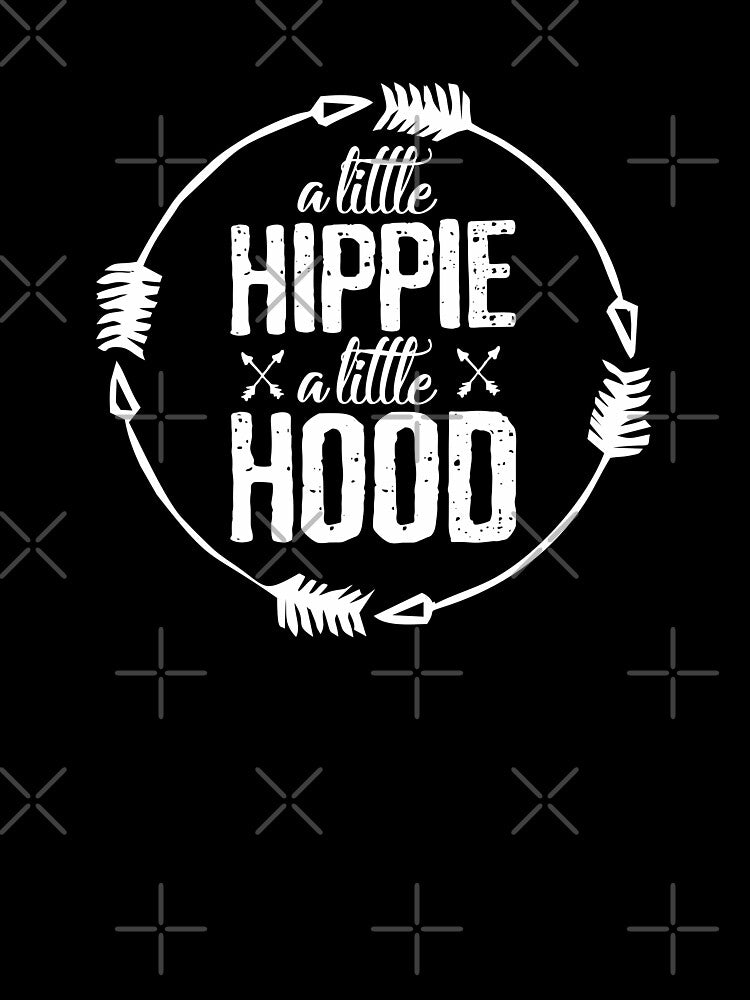 A little hippie a little hood quote white design arrow by alenaz