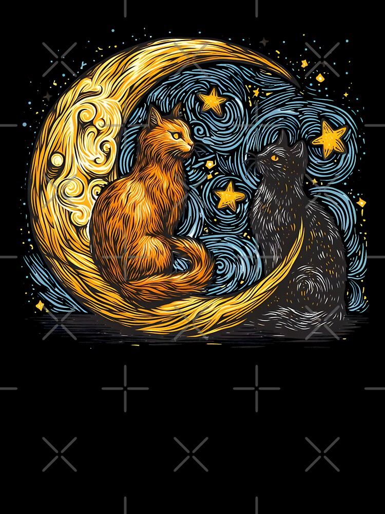 orange cat and black cat by ArisaHong