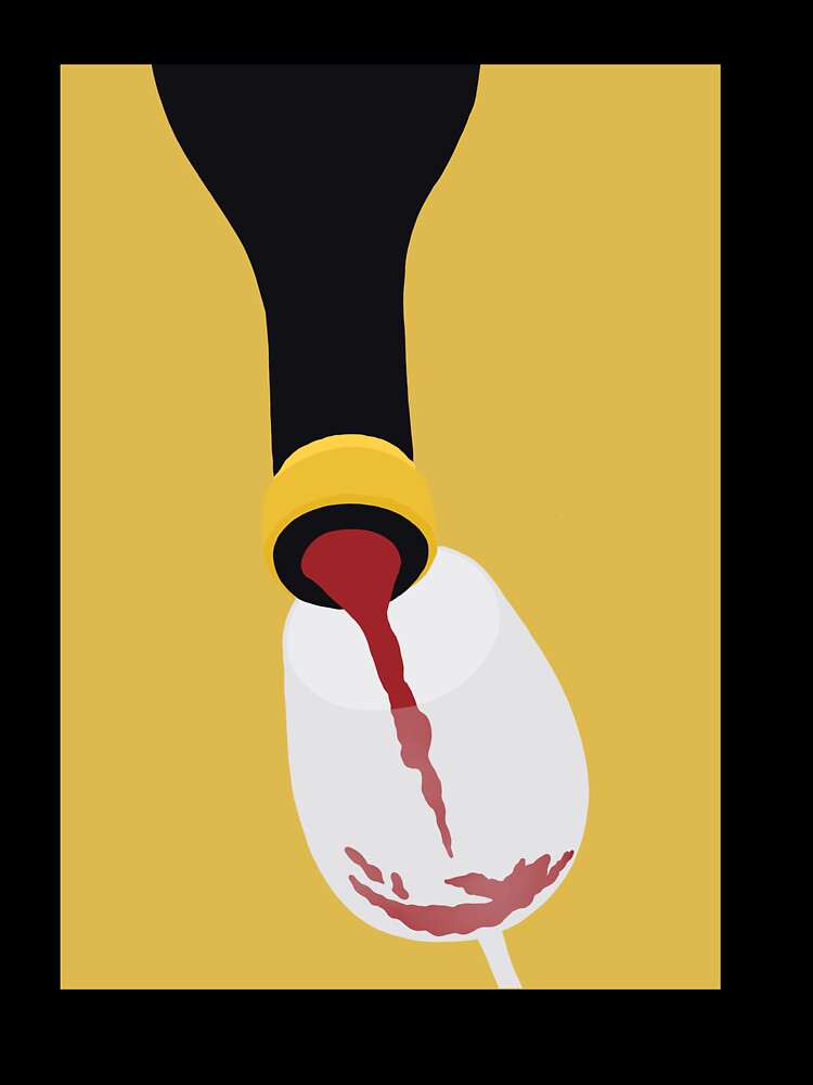 Red wine pouring into glass by Natural Wine Art Unisex , , , Long Sleeve Tee