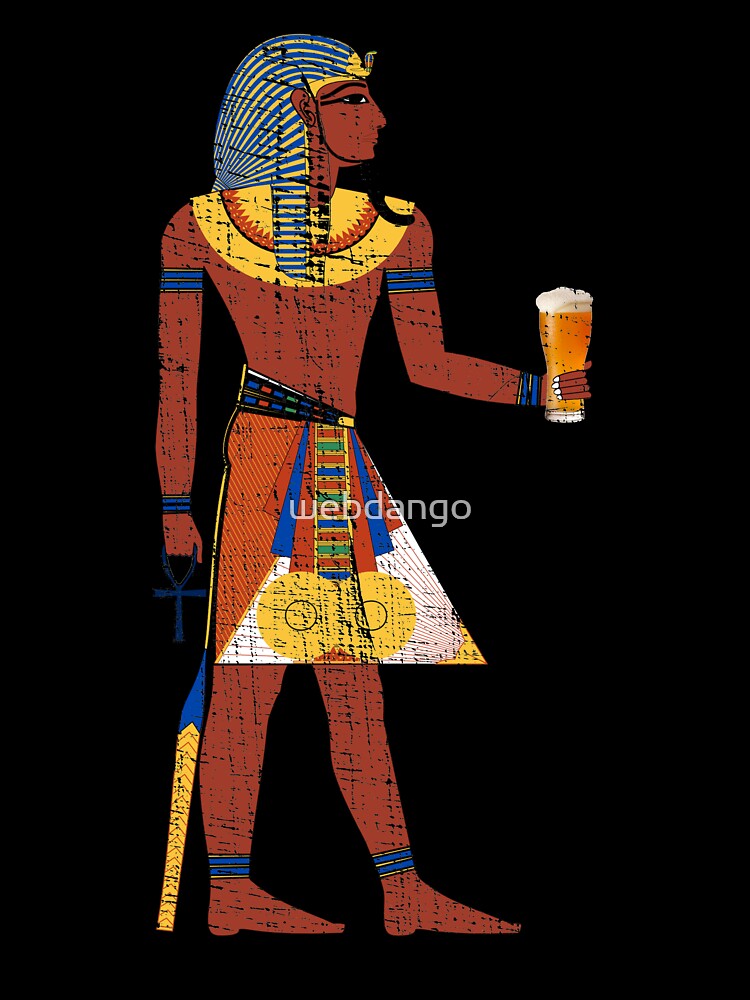 Egyptian Drinking Craft Beer Graphic by webdango Unisex , , , Long Sleeve Tee