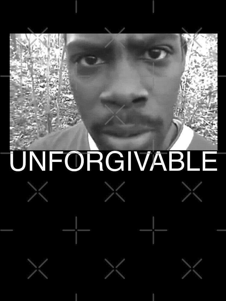UNFORGIVABLE by Woodcut Prints Unisex , , , Long Sleeve Tee