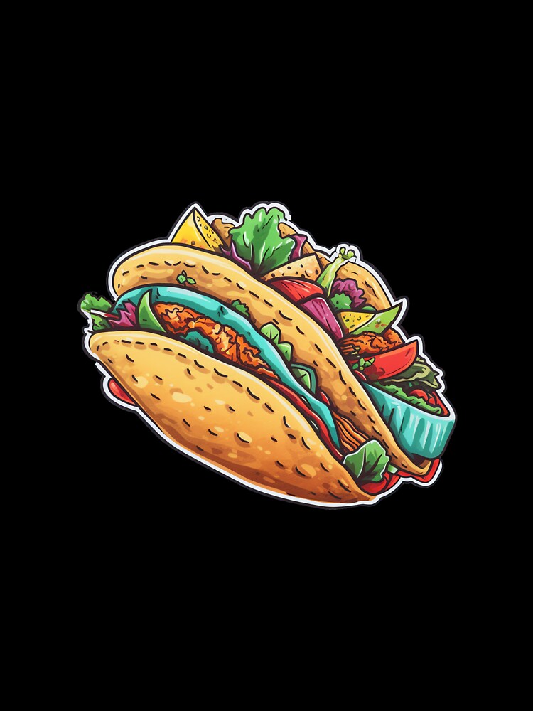 Cute taco sticker by niftyfifty Unisex , , , Long Sleeve Tee