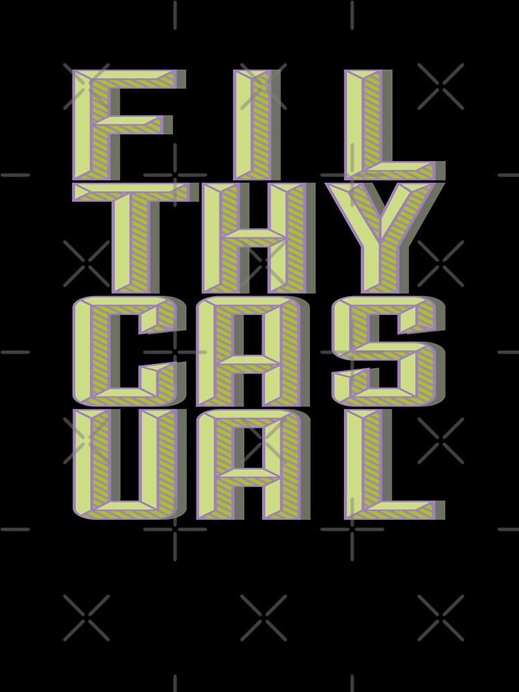 Filthy Casual Big Letter by Ninja Design Inc Unisex , , , Long Sleeve Tee