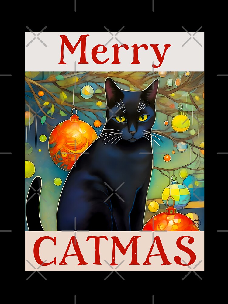 Merry Catmas by SaffronPepper Unisex , , , Long Sleeve Tee