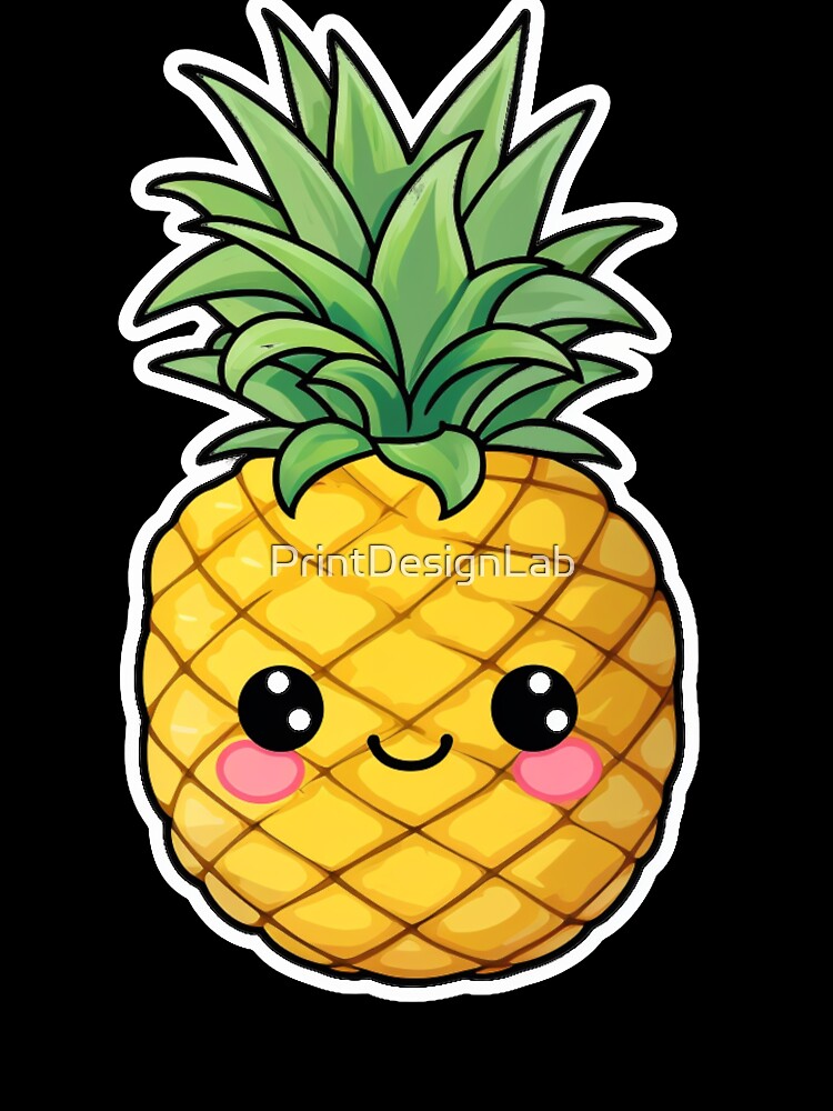 Cute simple Pineapple by PrintDesignLab Unisex , , , Long Sleeve Tee