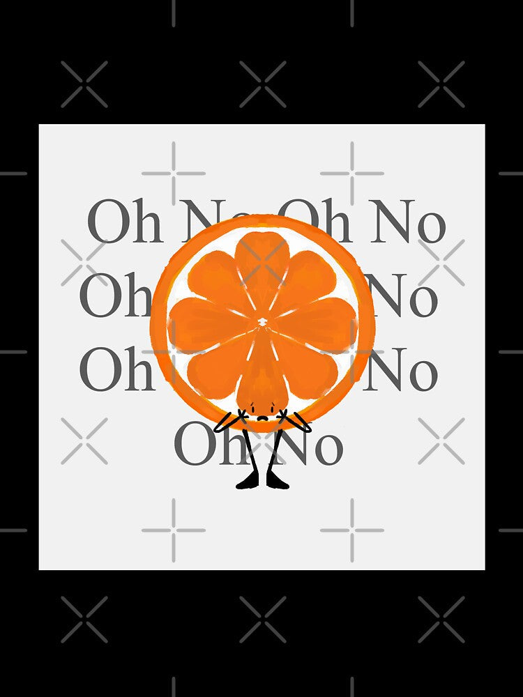Oh No Oh No it’s a worrying orange by Racoondoesart Unisex , , , Long Sleeve Tee