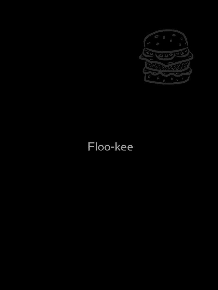 Simple Burger Outline Illustration | Graphic Art (Dark outline on white background) by Floo-kee