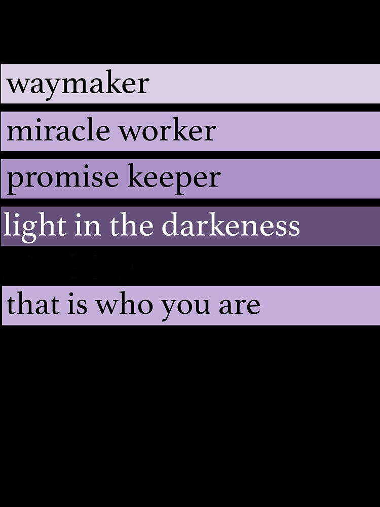 Waymaker, Miracle Worker, Promise Keeper by Katie Creative Designs Unisex , , , Long Sleeve Tee