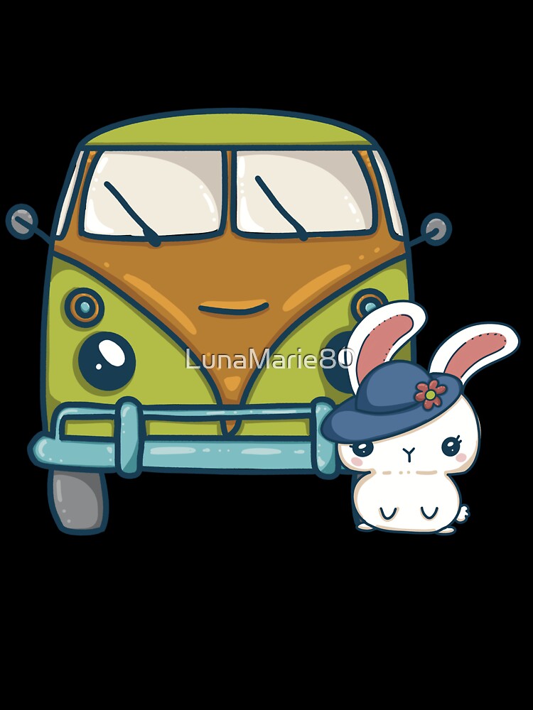 Kawaii Travel Bunny by LunaMarie80 Unisex , , , Long Sleeve Tee
