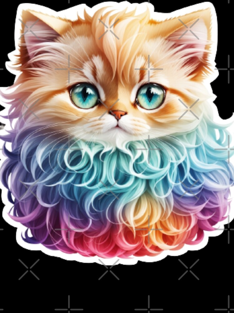 Cute Kawaii Cute Persian Cat 011 by Alexis Art Collection Unisex , , , Long Sleeve Tee