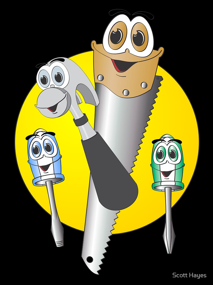 Cartoon Tool Set by Scott Hayes Unisex , , , Long Sleeve Tee
