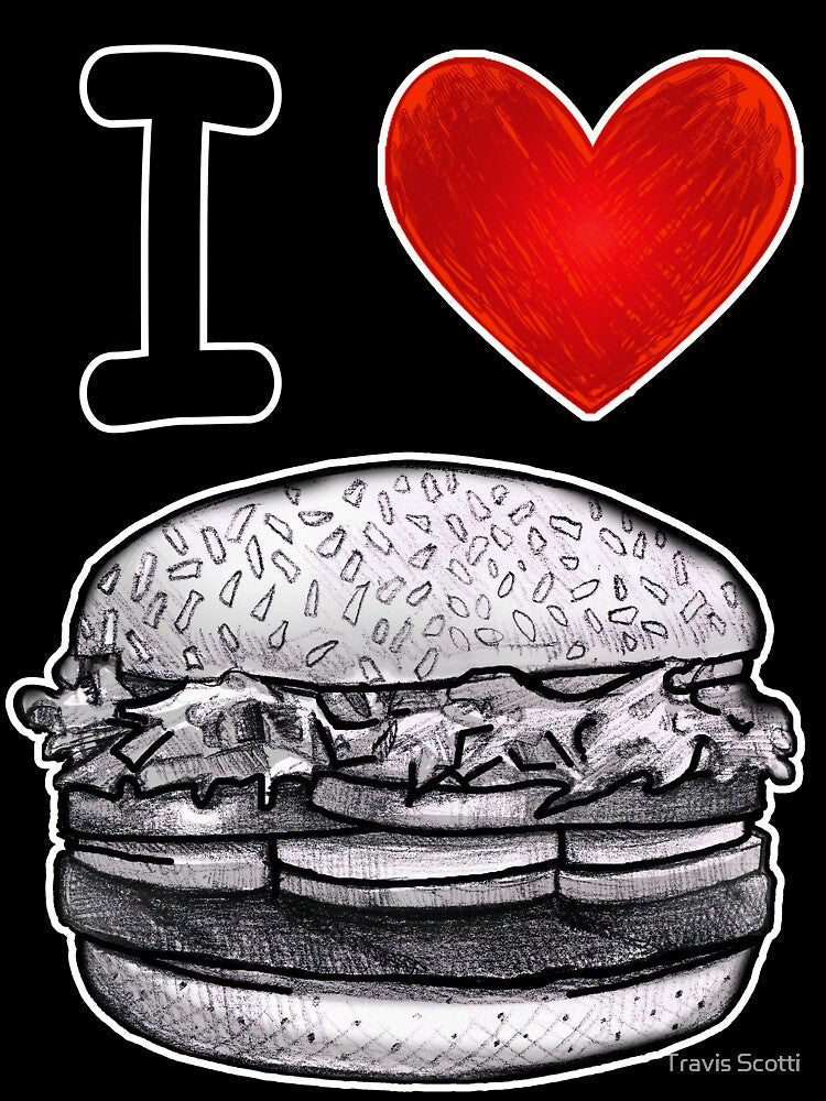 I LOVE BIG BURGERS by Travis Scotti Unisex , , , Long Sleeve Tee