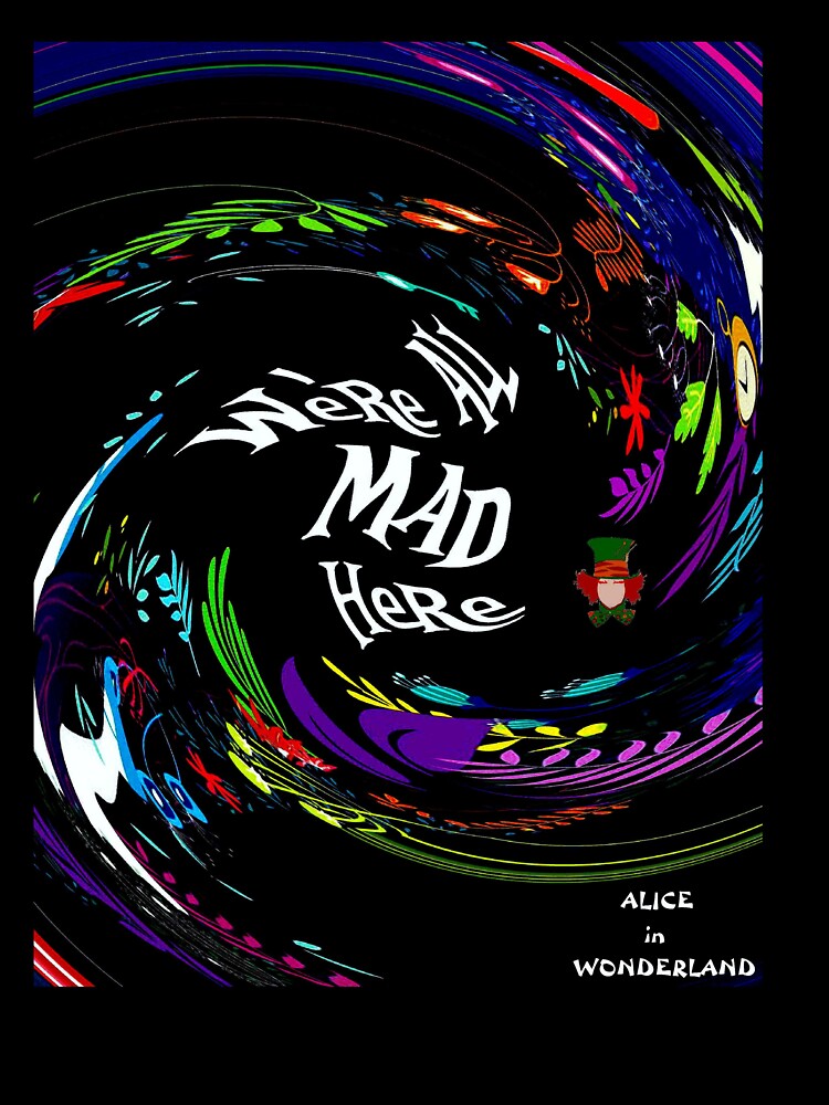 ALICE in WONDERLAND : Abstract Psychedelic Mad Fantasy Print by posterbobs