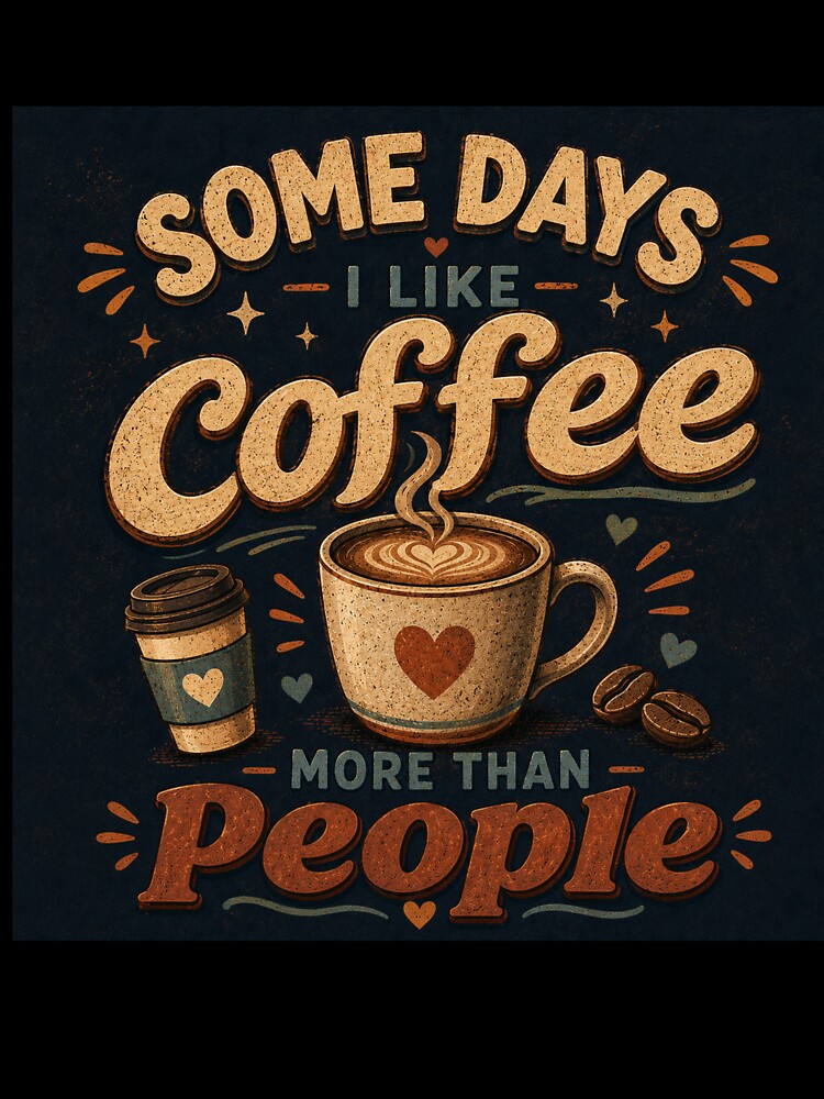 Sometimes I like coffee more than people by Swanny's Custom and Gift Designs Unisex , , , Long Sleeve Tee
