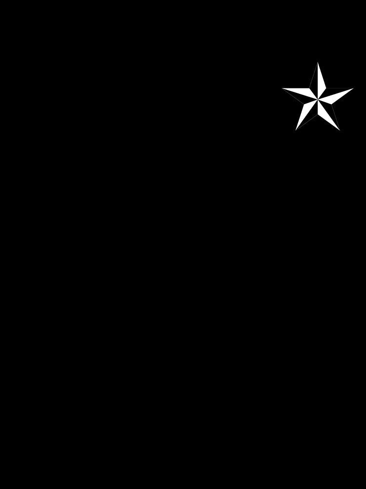 Black and White Star Pocket Patch for Men and Women by AllStarMerch Unisex , , , Long Sleeve Tee