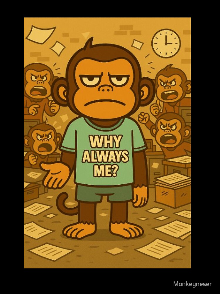 Office - Why Always Me by Monkeyneser Unisex , , , Long Sleeve Tee