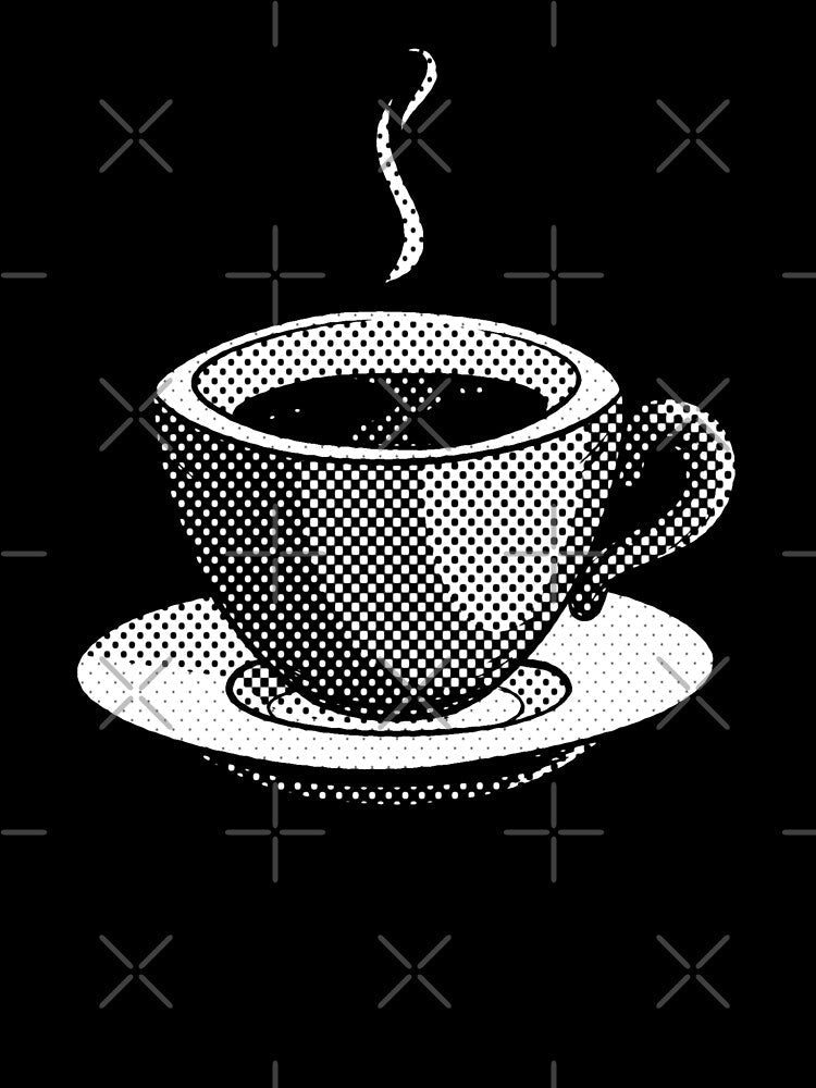 COFFEE MUG IN BLACK AND WHITE DOTTED DESIGN by infinitearte Unisex , , , Long Sleeve Tee
