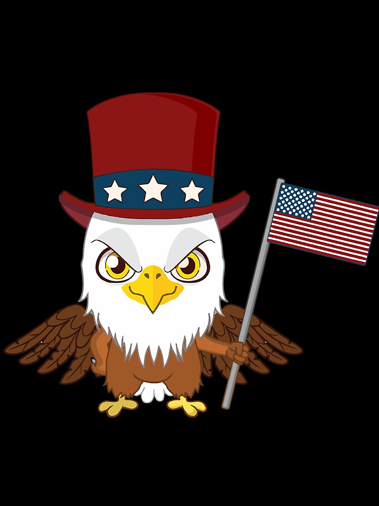 Patriotic American Eagle Holding USA American Flag by AllStarMerch Unisex , , , Long Sleeve Tee