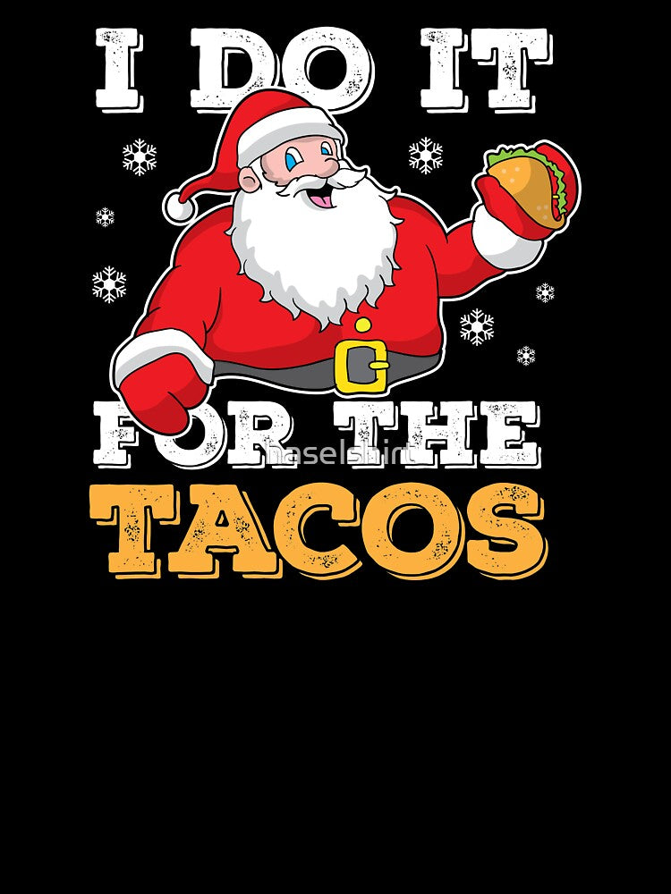 Santa Taco Christmas Xmas Holiday Gift by haselshirt
