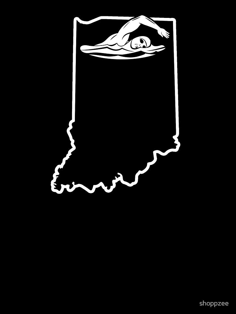 Swim Team Shirt Indiana Swimmer Stuff by shoppzee Unisex , , , Long Sleeve Tee