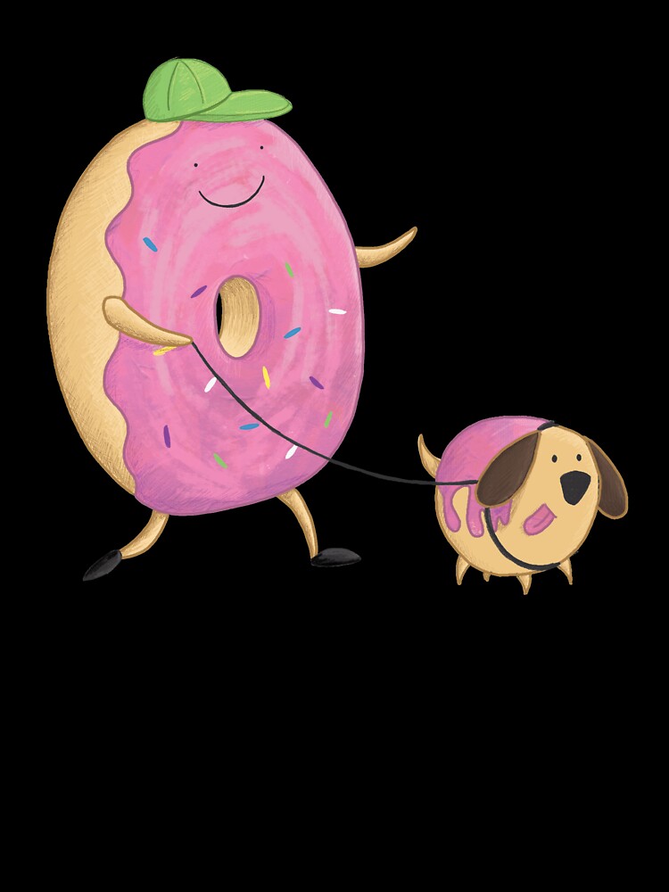 Donut Hole Dog Walker by Claire Lordon Unisex , , , Long Sleeve Tee