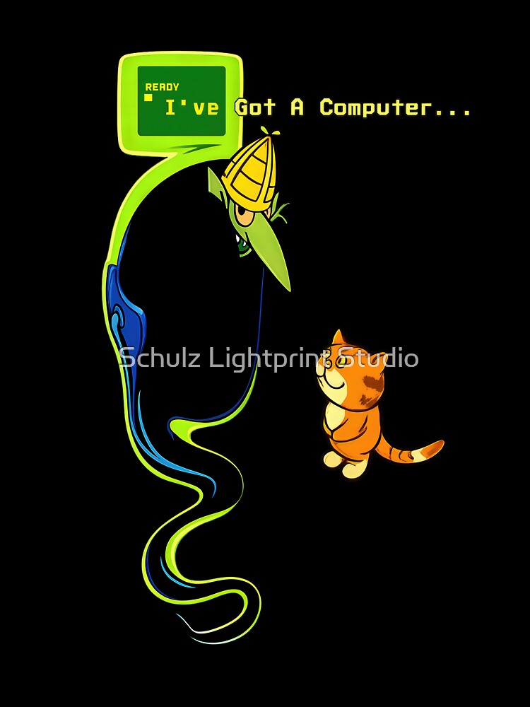 Corvax and his computer by Schulz Lightprint Studio Unisex , , , Long Sleeve Tee
