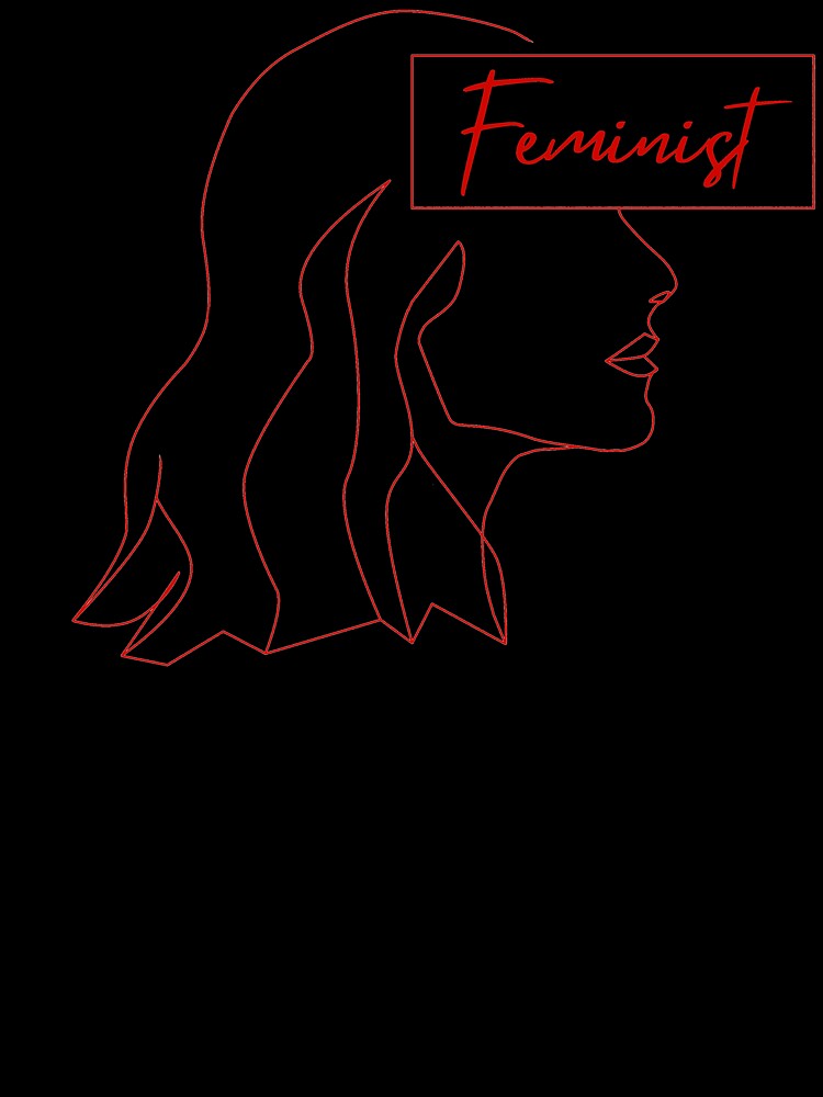 Feminist line art in Red by fjakaseason