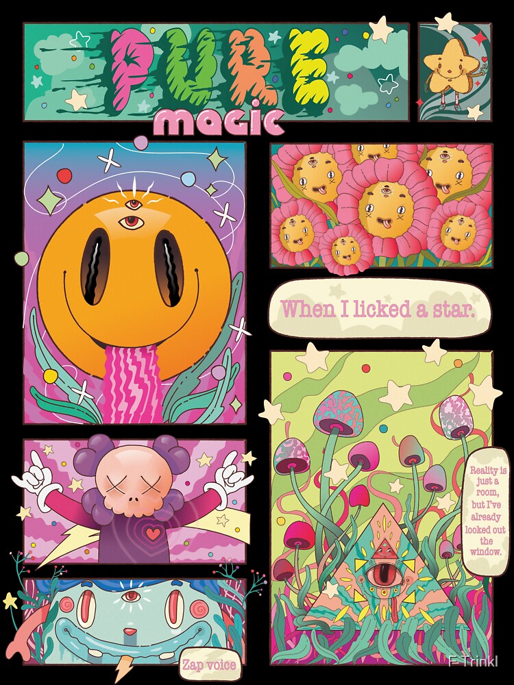 Pure magic psychedelic comic art by Franco Moody