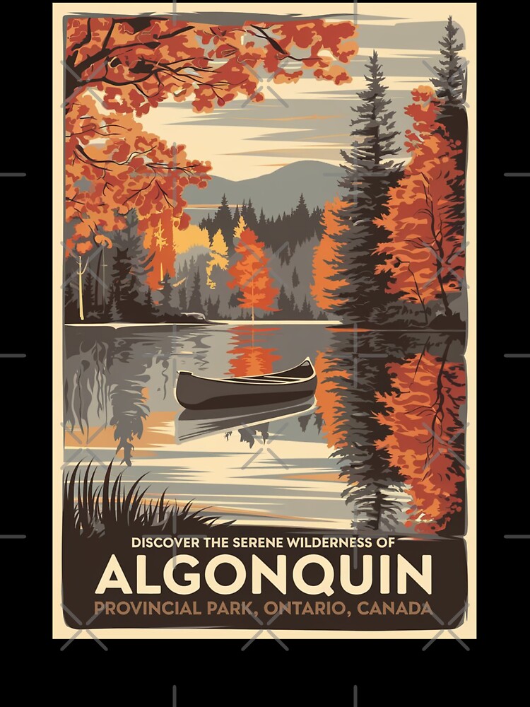 Ontario Vintage Travel Poster by TravelerRat Unisex , , , Long Sleeve Tee